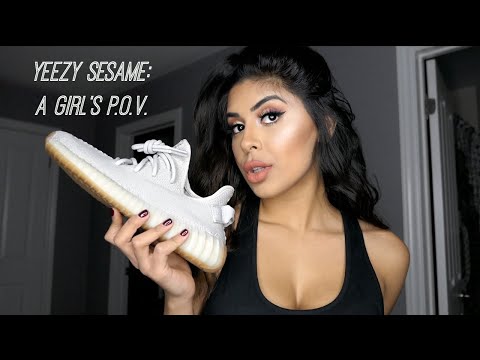 YEEZY 350 V2 SESAME 👟 REVIEW + ON FEET + STYLING