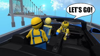 3 MINIONS DRIVING PORSCHE in HUMAN FALL FLAT