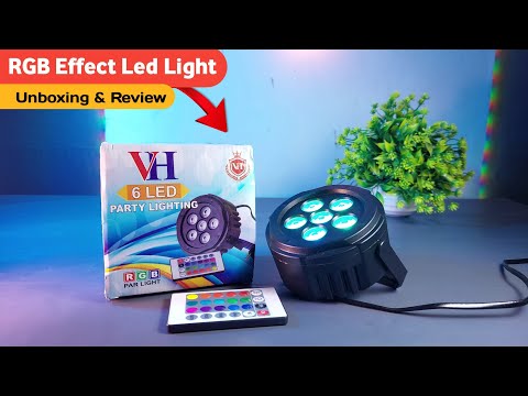 RGB Led Light 🔥 | 6 Led RGB Party Light | Unboxing & Review | Installation & Decoration