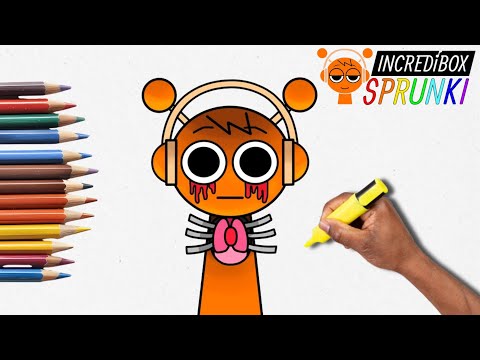 How to Draw Oren Horror - INCREDIBOX SPRUNKI Step-by-Step Tutorial