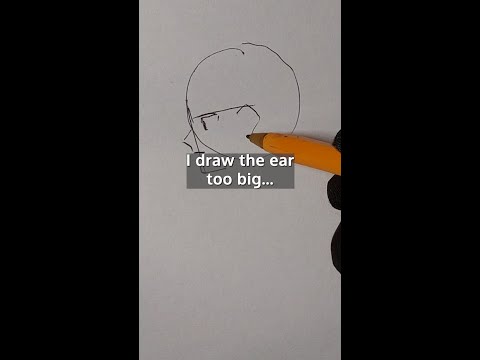 A Drawing Mistake? - Anime side profile #shorts