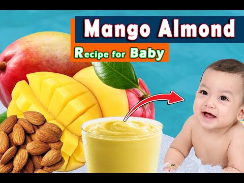 Mango Almond Puree/Smoothies for Baby || Weight Gain Smoothies for Babies & Toddlers || 6months plus