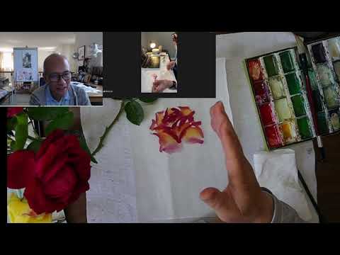 How to Painting Live Roses in Chinese Brush Painting Private Class with Henry Li 05/28/2024