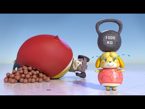 Animal Crossing VS 1000KG Weight experiment 😄