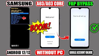 Finally New Method🔥 2024 | Samsung A03/A03 Core Hard Reset - FRP Bypass ✔️Android 12/13 ✅ Without Pc