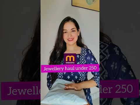 Meesho Huge jewellery haul under 250🤯🤩🤩 #meesho #jewellery #viralvideo #meeshohaul