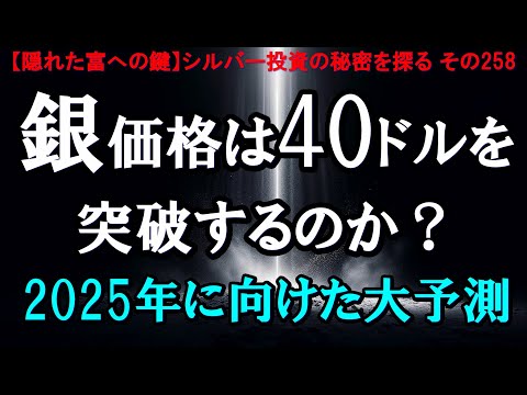 銀価格は40ドルを突破するのか？2025年に向けた大予測（【隠れた富への鍵】シルバー投資の秘密を探る その258）