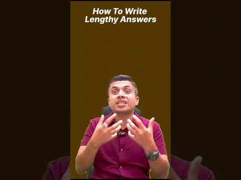 How To Write Lengthy Answers 📝#answer #answerwriting #shorts