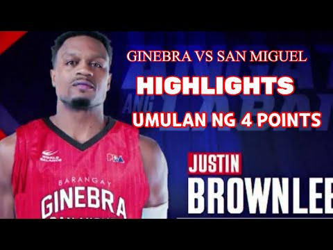 Ginebra vs san miguel game 1 highlights umulan ng 4 points si justine brownlee