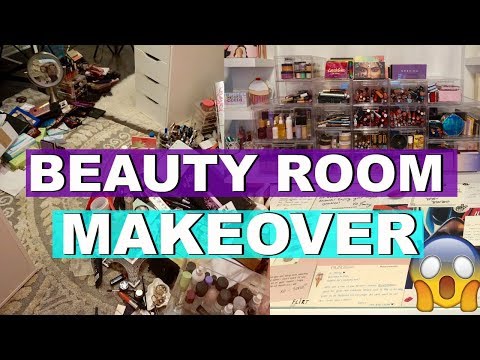 ORGANIZING MY BEAUTY ROOM | BEAUTY ROOM TOUR & MAKEUP COLLECTION