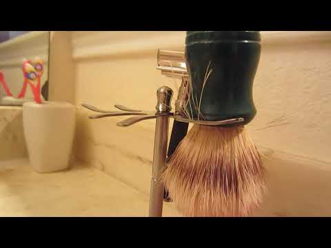 FJS Stainless Steel Shaving Brush Razor Stand