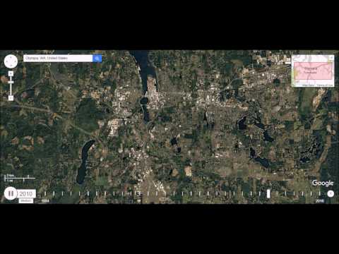 Olympia, Washington  - Urban Sprawl Time Lapse