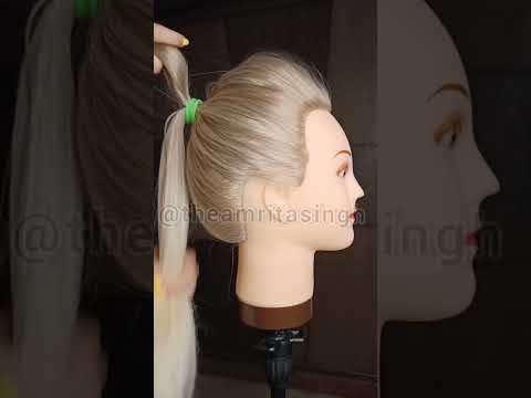 Easy bouncy ponytail for girls #shortvideo #hairstyletutorial