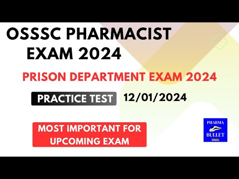 OSSSC PHARMACIST EXAM PREPARATION | PRISON DEPARTMENT PHARMACIST EXAM QUESTIONS