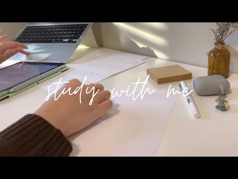 study with me | real time, no music, pen writing, bg noise