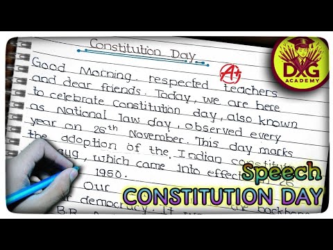 speech on constitution day | short speech on constitution day | constitution day speech in english |