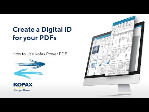 How to Create a Digital Identity or Certificate in Kofax Power PDF