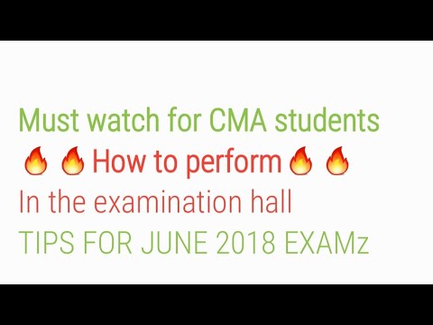 Do's & DON'T in examination hall CMA JUNE 2018