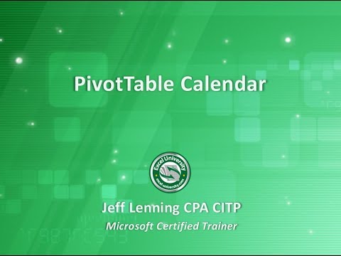 PivotTable Calendar