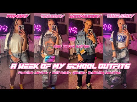 A WEEK OF MY SCHOOL OUTFITS☆ | grwm, chit chats, fashion advice, morning routine || Ra’Mariah Alexia