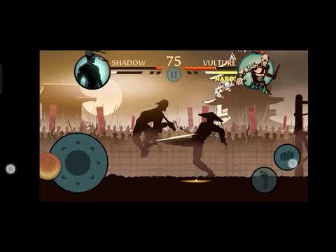 playing shadow fight 2 (unlimited money and gems)