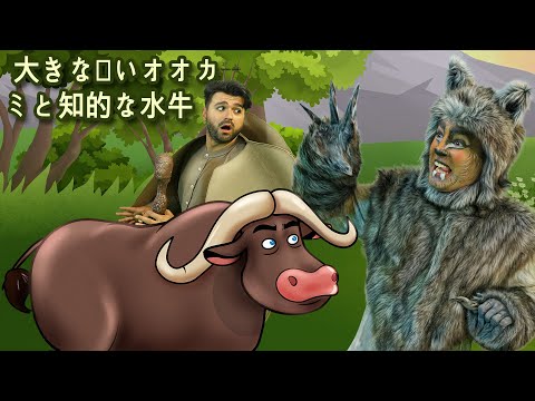 【絵本】 大きな悪いオオカミと知的な水牛 【読み聞かせ】子供のためのおとぎ話