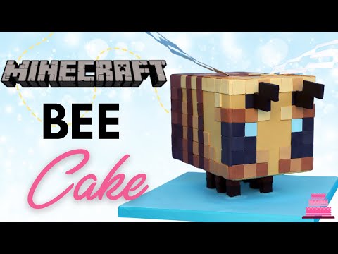 I Made the CUTEST Minecraft Bee Cake 🐝🎂