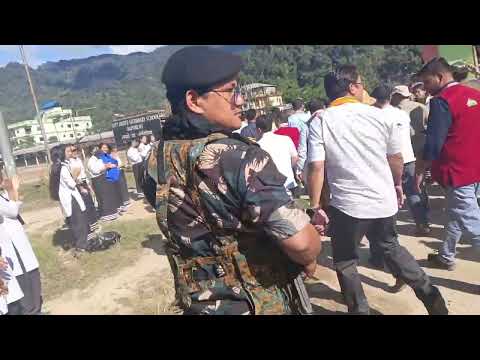 Education Minister Pasang Dorjee Sona visited GHSS DAPORIJO