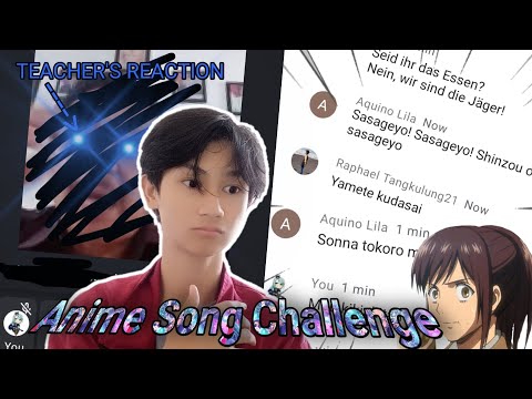 Anime Song Challenge In Online Class!