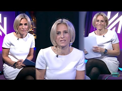 Emily Maitlis | White Dress + Black Tights!