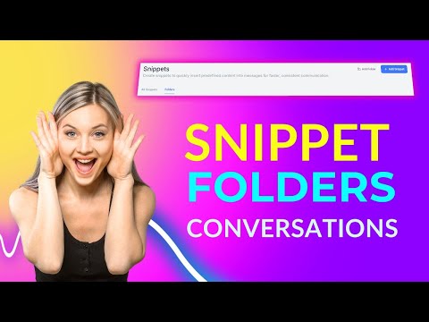 Create FOLDERS For Conversation SNIPPETS For TEXT messages & EMAILS!  #emailmarketing #smsmarketing