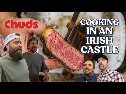 Steak Cooked In a Fireplace... In a Castle! | Chuds BBQ