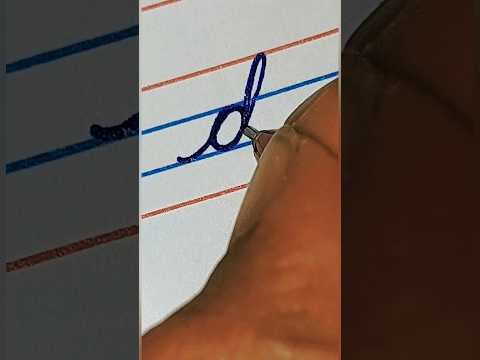 How to write letter 'd' in cursive handwriting #handwriting #shorts