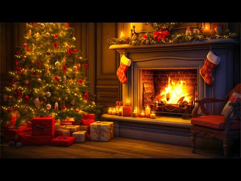 Waiting for Christmas 2024 🎅 Crackling Christmas Fireplace🔥Calm, Relax, Sleep, Study