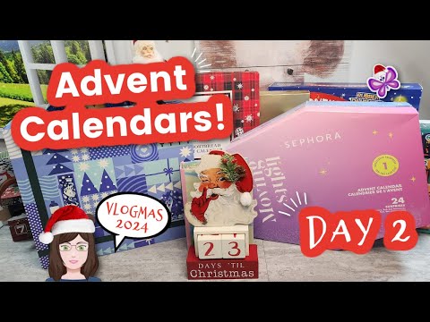 Day 2 - Opening ADVENT CALENDARS!  Vlogmas Day 2!  2024