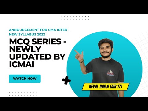 MCQ Series for CMA Inter | Satatya Academy | Updated ICMAI MCQ Bank | By Keval Darji | Watch Now