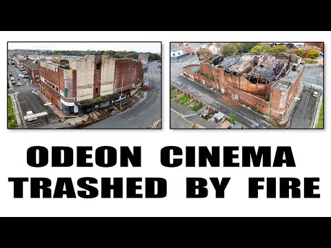 ODEON AFTER THE FIRE IN RUINS. HARTLEPOOL