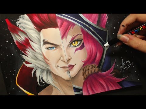 Speed Drawing - Rakan | Xayah [League of Legends]