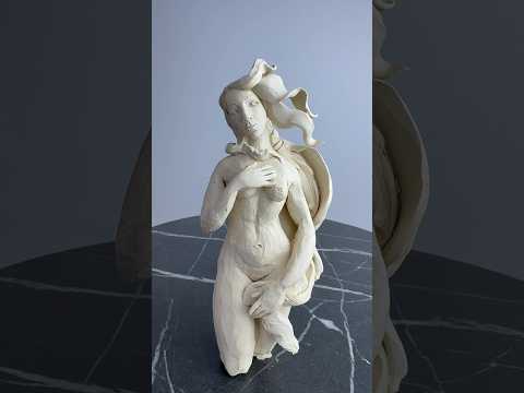 I made a plasticine Venus based on Botticelli#sculpture #plasticine #botticelli #venus