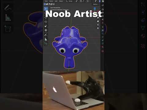 Noob vs Pro artist: Blending Objects #blendertutorial #blender #blendercommunity #blender3d #b3d