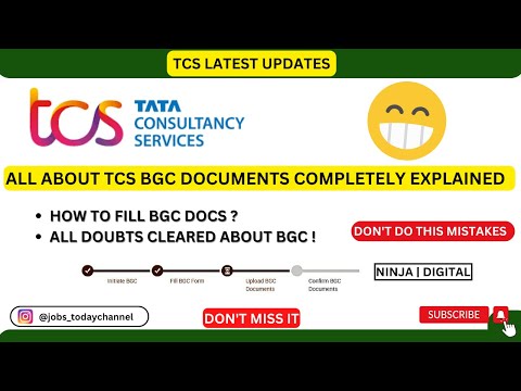 TCS BGC Documents Filling: Complete Guide | Next Step Portal | Fully Explained  💯