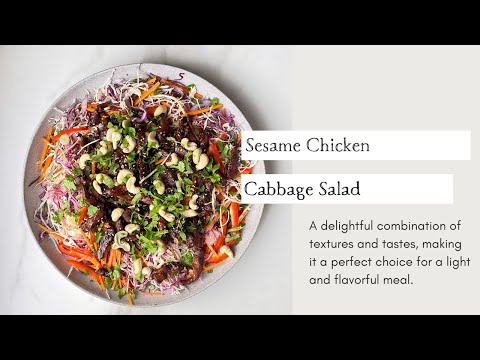 Sesame Chicken Cabbage Salad | Cooking with Zahra