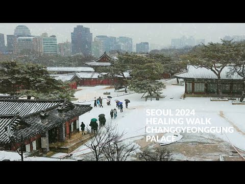 SEOUL Snowy Healing Walk Changdeokgung Palace 2024, Heavy Snow Seoul, Seoul Travel Walker.