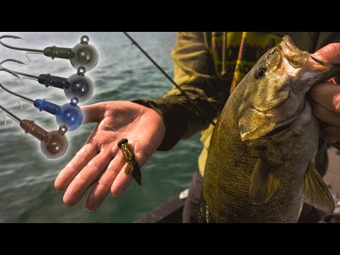 Finesse Football Jig on the Great Lakes for BIG smallmouth!