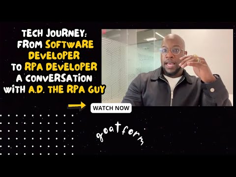 Breaking into Tech: Insights from a Senior RPA Developer, AD The RPA Guy