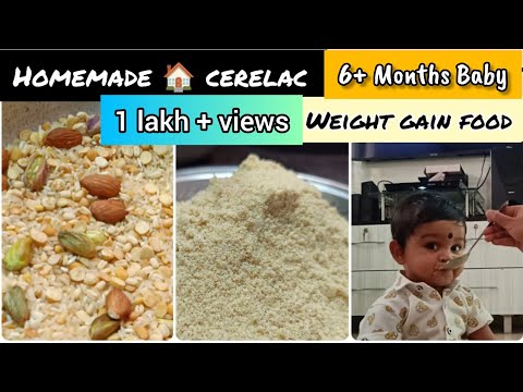 Homemade cerelac for 6 month baby| weight gain food for babies|#babyfood #homemadecerelac