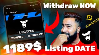 👉 Listing Confirmed Finally 🔥100% withdraw DOGS Airdrop 1189$ | | DOGS COIN | HAMSTER COMBAT