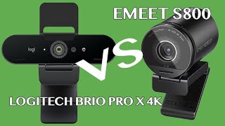 eMeet S800 4K Webcam VS Logitech Brio PRO X 4K