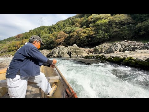 京都　嵐山　保津川　川下り　激流　渡月橋　ver3