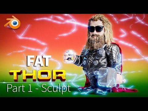 Avengers Fat Thor - 3D Sculpt Timelapse 1 of 2